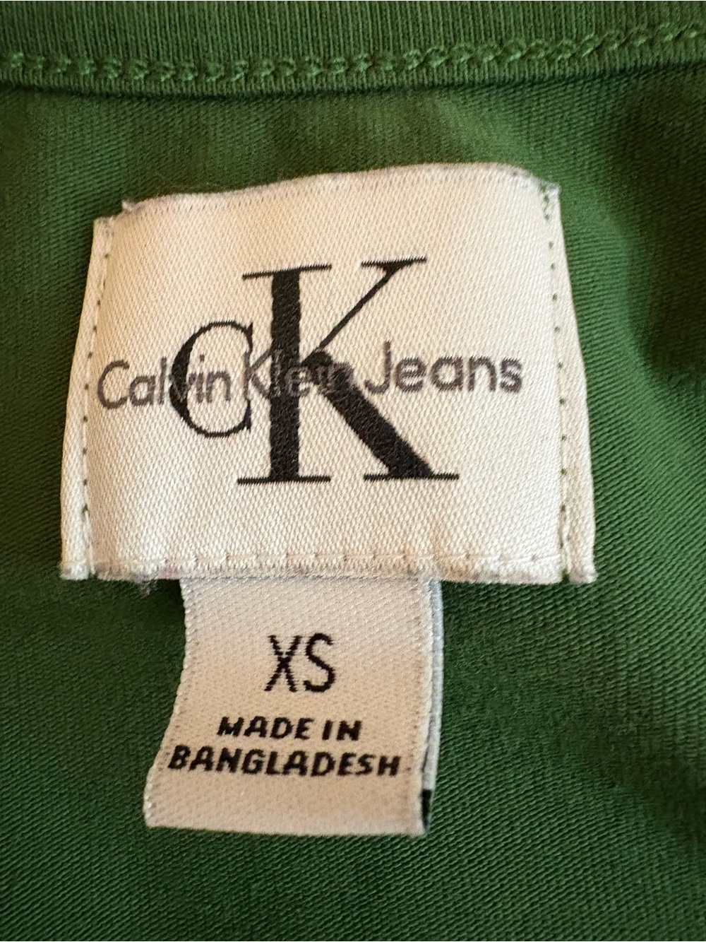 Calvin Klein Scoop Neck Bodysuit Green With Buttons Size XS - Picture 3 of 7